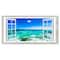 Designart - Open Window to Wavy Ocean - Extra Large Seashore Canvas Art